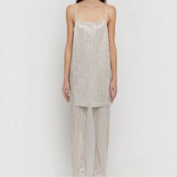 Oak+Fort Sparkly Pleated Dress - Picture 3 of 6